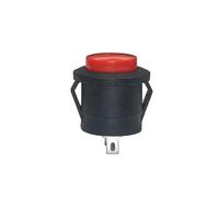 Lote de 10 interruptores de botón R13-507K de 16 mm, sin hebilla, 250 V, 3 A, de metal, táctiles, con restablecimiento automático.(Red)