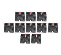 Lote de 10 interruptores de palanca de mando pulsador 10 A 600 V ZB2BE102C con contacto normalmente cerrado para control de circuito