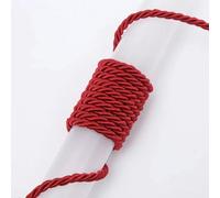 Lote de 10 Metros de Cuerda de poliéster de 3 hebras de 5 mm para decoración de Cajas de bisutería, Cuerda para Bricolaje, decoración Textil para el hogar Hecha a Mano, Vino Tinto