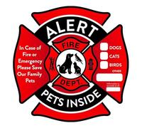 Lote de 10 pegatinas para animales de compañía alerta de seguridad contra incendios salvar a nuestro gato perro en caso de emergencia de incendios