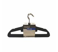 Mondex Lote de 10 perchas de plástico con acabado terciopelo 42 cm