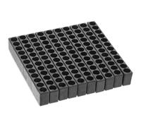 Lote de 10 portabrocas de 12 agujeros con vástago hexagonal, organizador de cabezas de destornillador de plástico, estuche de almacenamiento para vástago hexagonal de 1/4"