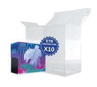 Lote de 10 protectores ETB - Compatibles con Pokémon | Caja protectora transparente Elite Trainer Box 0,5 MM para estuches Elite Trainer, cajas de cartas Pokemon | Accesorio Pokémon TCG Premium