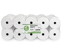 Lote de 10 rollos de papel térmico CF para cajas registradoras 80 x 80 cm, agujero 12 mm, papel homologado para billetes de caja y recibos telemáticos