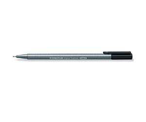 Lote de 10 Staedtler - Bolígrafo fieltro Triplus Fineliner - Punta fina - negro