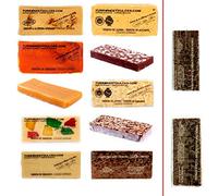 Lote de 10 Turrones artesanos variados (+1 de Regalo). 3,1 KG - Turrones Fabián - Pack de Turrón (8 x 300 G + 3 x 200 G) - Formado por 11 barras o tabletas de Turrón