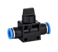 Lote de 10 válvulas neumáticas de control de flujo de 1/8, 1/4, 3/8 y 1/2 pulgadas, conector de manguera manual a manguera, accesorios de 2 y 3 vías.(HVFF08-06 8mm 6mm)