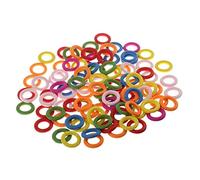 Lote de 100 anillos de madera para manualidades de 20 mm