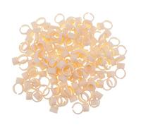 Lote de 100 anillos de pigmento de silicona para tatuaje, tazas de tinta para maquillaje, soporte de pegamento, M