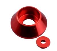 Lote de 100 arandelas cónicas de aluminio, M2, M2.5, M3, M4, M5, M6 y M8, de aleación de aluminio, con tapa hexagonal.(Red,M8 100pcs)