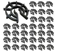 Lote de 100 cuñas de refuerzo para hierro para hormigón, de 6 a Ø12, revestimiento de espesor de 15 mm, para fijación vertical, losa armada, accesorios de encofrado de clips, plástico, negro