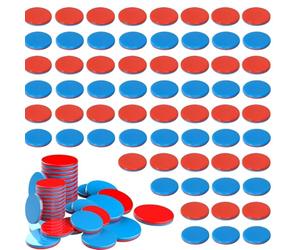 Lote de 100 Fichas Reversibles Rojas y Azules para Matemáticas - Material Didáctico para Cálculo 1.º Curso - Juego de Manipulación para Aula, Homeschool y Aprendizaje Visual