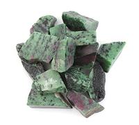 Lote de 100 g de piedra natural de cuarzo de cristal rugoso crudo amatista, citrino, fluorita, mineral, decoración de jardín, piedra roja y verde