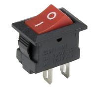 Lote de 100 interruptores basculantes KCD1-11-2P perforados de 13,5 x 9 mm, de 2 pines, for embarcaciones pequeñas, interruptor de encendido y apagado, KCD5-101(Rot)