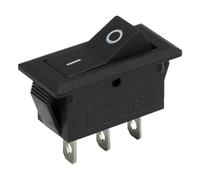 Lote de 100 interruptores basculantes KCD2-102 perforados de 29 x 13 mm, de 3 pines, ON-ON, for barco.(Noir)