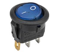 Lote de 100 interruptores basculantes redondos KCD1-102N-8 20 mm diámetro, 3 pines, encendido y apagado, con luz 220 V 12(Blu,220V)