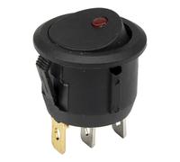 Lote de 100 interruptores basculantes redondos KCD1-102N2-5 20 mm diámetro, 3 pines, encendido y apagado, con luz, KCD1-105N, 220 V, 12(Rot,220V yellow ray)
