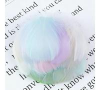 Lote de 100 plumas de ganso de colores, 5-8 cm, 8-12 cm, plumas naturales, manualidades para bodas, manualidades, atrapasueños, plumas decorativas, mezcla de colores, 2 unidades, 1