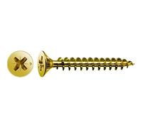 Lote de 100 tornillos de acero para cabeza avellanada pozidriv SPAX, diámetro 4,5 mm x 35 mm