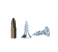 Lote de 100 tornillos para madera de acero galvanizado de 4,5 x 16 mm, tornillos de cabeza Pozi-Drive, fijadores, avellanados, tornillos de aglomerado (100 unidades)