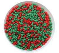 Lote de 1000 cuentas de cristal checo de 15 g y 2 mm de colores variados para hacer pulseras, collares y pendientes, espaciadores para accesorios de joyería (2mm, mezcla de 10 unidades, aproximadam