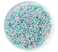 Lote de 1000 cuentas de cristal checo de 15 g y 2 mm de colores variados para hacer pulseras, collares y pendientes, espaciadores para accesorios de joyería (2 mm, mezcla de 25 unidades, aproximadam