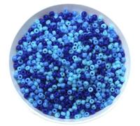 Lote de 1000 cuentas de cristal checo de 15 g y 2 mm de colores variados para pulseras, collares y pendientes, espaciadores para accesorios de joyería (mix03 de 2mm, aproximadamente 15 g y 2 mm)