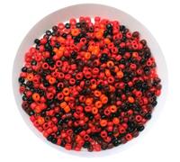 Lote de 1000 cuentas de cristal checo de 15 g y 2 mm de colores variados para pulseras, collares y pendientes, espaciadores para accesorios de joyería (mezcla de 2mm, aproximadamente 15 g y 2 mm).