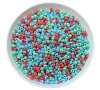 Lote de 1000 cuentas de cristal checo de 15 g y 2 mm de colores variados para pulseras, collares y pendientes, espaciadores para accesorios de joyería (mix02 de 2mm, aproximadamente 15 g y 2 mm).