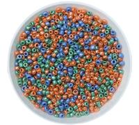 Lote de 1000 cuentas de cristal checo de 15 g y 2 mm de colores variados para pulseras, collares y pendientes, espaciadores para accesorios de joyería (mix21 de 2mm, aproximadamente 15 g y 2 mm).