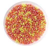 Lote de 1000 cuentas de cristal checo de 15 g y 2 mm de colores variados para pulseras, collares y pendientes, espaciadores para accesorios de joyería (2 mm, mezcla de 22 unidades, aproximadamente 1