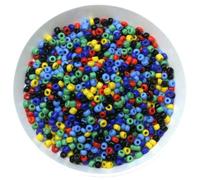 Lote de 1000 cuentas de cristal checo de 15 g y 2 mm de colores variados para pulseras, collares y pendientes, espaciadores para accesorios de joyería (mezcla de 2mm, aproximadamente 15 g y 2 mm).