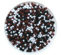 Lote de 1000 cuentas de cristal checo de 15 g y 2 mm de colores variados para pulseras, collares y pendientes, espaciadores para accesorios de joyería (mix06 de 2mm, aproximadamente 15 g y 2 mm)