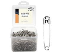 Lote de 1000 imperdibles de seguridad de 2,8 cm, de metal plateado, de 28 mm, accesorios de costura para ropa de bebé, bisutería (2,8 cm)