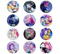 Lote de 12 Broches de Demonio, Broches de Anime Cazadores de Demonios, Pin de Dibujos Animados, Pines de Anime, Cosplay de Fans, Disfraces, Regalos