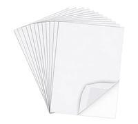 Lote de 12 hojas adhesivas de doble cara, A4, transparente, extra fuerte, cinta adhesiva de doble cara, para manualidades, álbumes de recortes, fotos, papel, cartón, bricolaje y decoración, fácil de