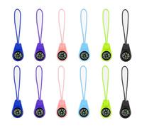 Lote de 12 minibrújulas, llaveros, brújulas para niños, llaveros, brújulas para niños, brújulas colgantes, brújulas de bolsillo, regalos para senderismo, camping y turismo