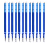 Lote de 12 recambios azules borrables de 0,7 mm para bolígrafos Pilot Frixion, desrasable Pen Refills, tinta termosensible, punta de calidad japonesa, ideal para escritura diaria y profesional
