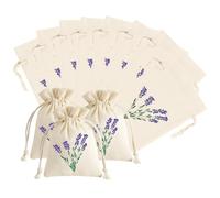 Lote de 12 saquitos para lavanda vacíos para rellenar - Bolsitas de tela de lavanda con cordón de cierre reutilizables - Bolsas perfumadas para joyas, especias, hierbas, regalos, cajones, armarios