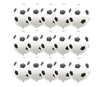 Lote de 15 globos temáticos de fútbol, 30,5 cm, color blanco y negro, para fiestas de temática deportiva, decoración de fiesta con temática de fútbol