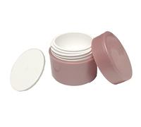 Lote de 15 tarros vacíos de oro rosa, aprox. 5 ml para gel UV, bote de crema de doble pared