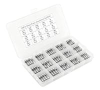 Lote de 150 Surtido de Fusibles de Vidrio 5x20mm Surtido Fusión Rápido Kit Surtido de 15 Valores 250V 0.1 0.2 0.25 0.5 1 1.5 2 3 4 5 8 10 12 15 20A Fusibles Vidrio de Tubo Caja de Transparente