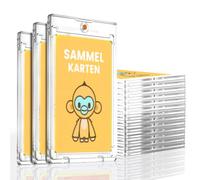 Lote de 16 Fundas Cartas Rígidas Magnéticas 35PT - Protectores Transparentes Toploader con UV Para Colecciones de Cartas Pokémon/Magi/deportivas