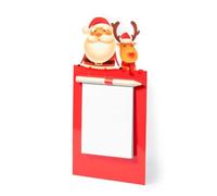 Lote de 16 Imanes Papá Noel y Reno Rodolfo con lápiz y Bloc de 40 Hojas en Blanco. Regalos Navideños para niños y Adultos en colegios guarderías, Empresas, Fiestas de Navidad.