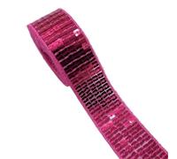 Lote de 18 unidades cintas lentejuelas 25 mm, 2 y 5 yardas, for coser vestidos, tocados, accesorios costura for bodas novias para Coser Manualidades(Color 12,5 yards)