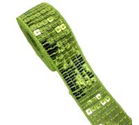 Lote de 18 unidades cintas lentejuelas 25 mm, 2 y 5 yardas, for coser vestidos, tocados, accesorios costura for bodas novias para Coser Manualidades(Color 17,2 yards)