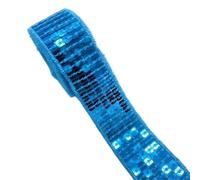 Lote de 18 unidades cintas lentejuelas 25 mm, 2 y 5 yardas, for coser vestidos, tocados, accesorios costura for bodas novias para Coser Manualidades(Color 7,2 yards)