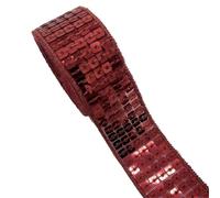 Lote de 18 unidades cintas lentejuelas 25 mm, 2 y 5 yardas, for coser vestidos, tocados, accesorios costura for bodas novias para Coser Manualidades(Color 14,5 yards)