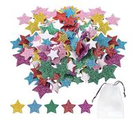Lote de 180 pegatinas de estrellas con purpurina para niños, 20 g