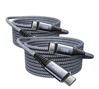 【Lote de 2×2M】 100W USB C a USB C Cable Carga Rápida, USBC Cable Nylon Trenzado PD Superfast para MacBook Pro/Air,L enovo,Laptops,Cable Carga Teléfono Móvil para iPhone,Samsung,Google Pixel,Xiaomi